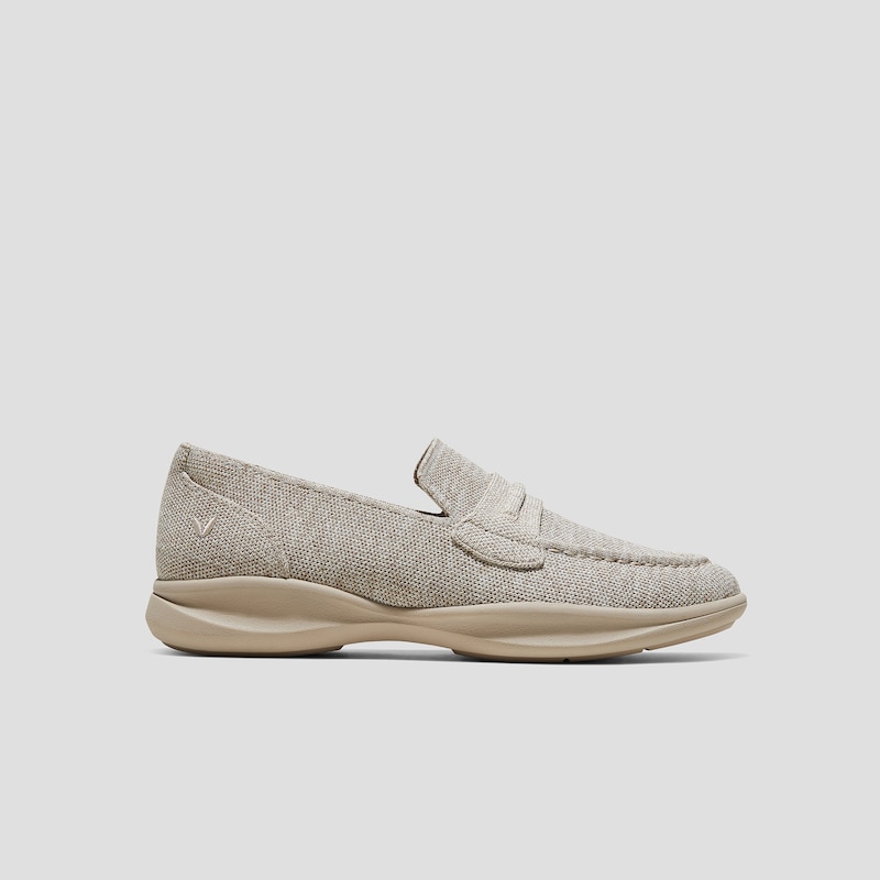 Water-Repellent Round-Toe Sneaker Loafers (Ivana), Oatmilk, EU38.5 | VIVAIA