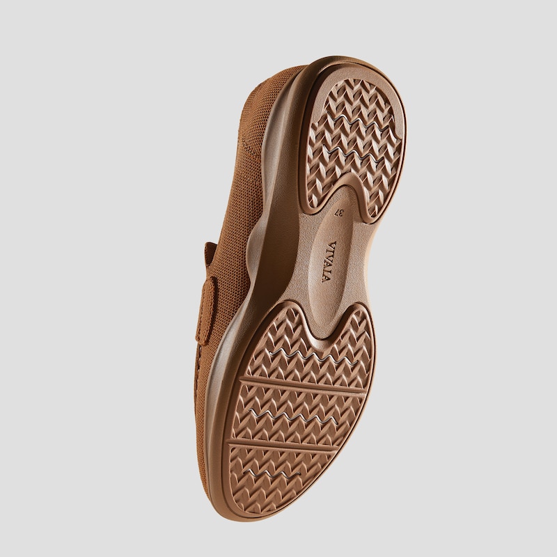 Water-Repellent Round-Toe Sneaker Loafers (Ivana), CARAMEL, EU35 | VIVAIA