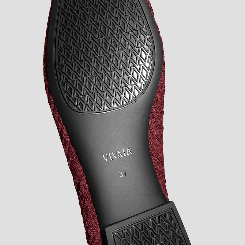 T-Bar Ballet Flats（Melinda）, BURGUNDY METALLIC CABLE KNIT, EU38.5 | VIVAIA