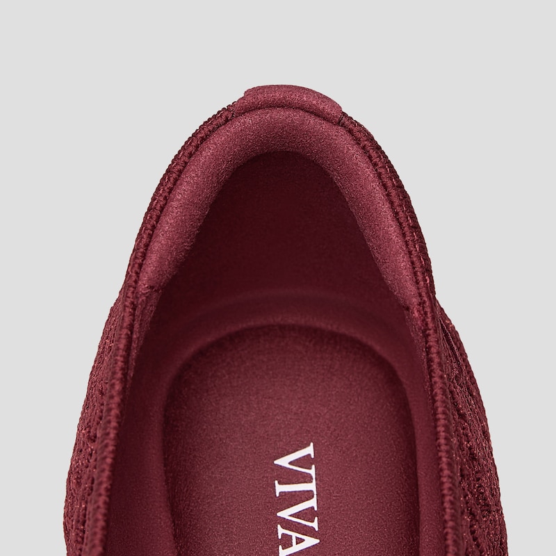 T-Bar Ballet Flats（Melinda）, BURGUNDY METALLIC CABLE KNIT, EU38.5 | VIVAIA