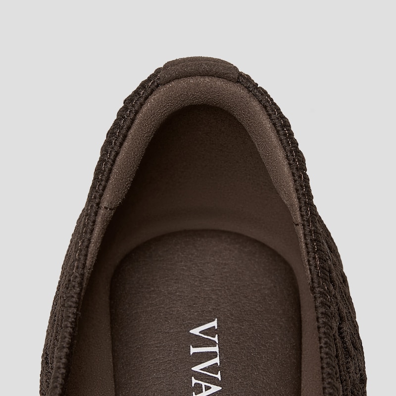 T-Bar Ballet Flats（Melinda）, DARK CHOCOLATE CABLE KNIT, EU35 | VIVAIA