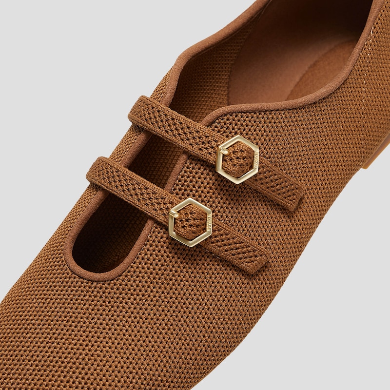 Twin-Strap Flats（Natalie）, CARAMEL, EU39.5 | VIVAIA