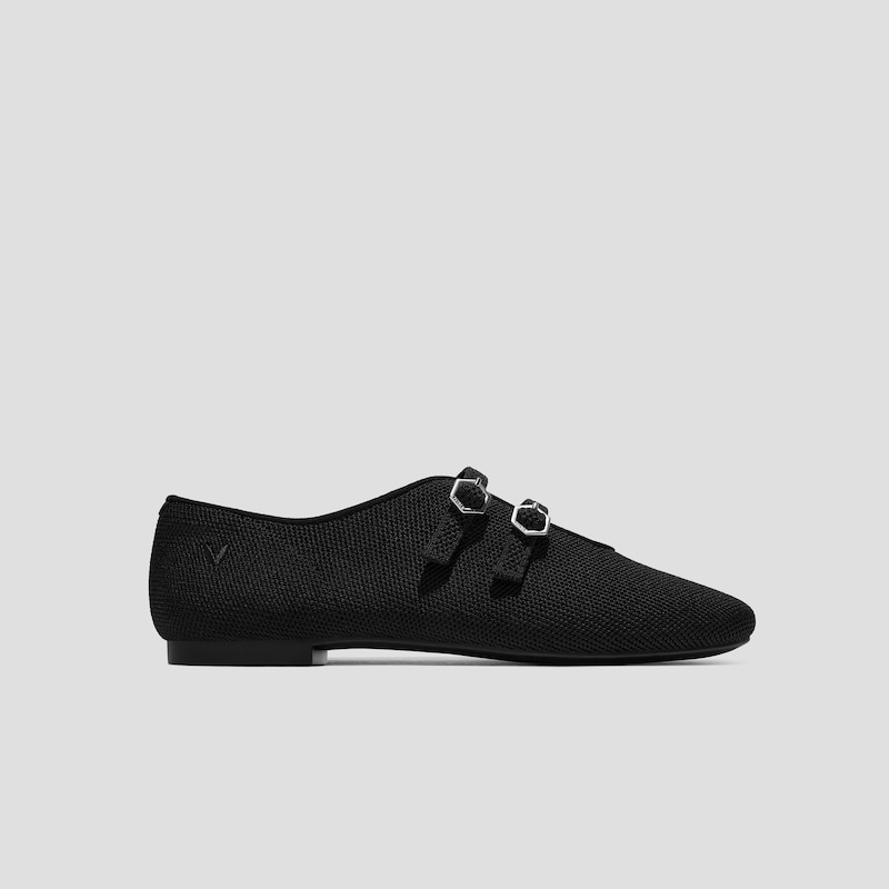 Twin-Strap Flats（Natalie）, Black, EU38.5 | VIVAIA