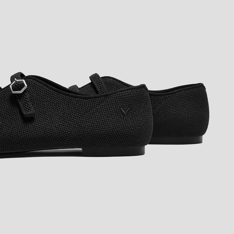 Twin-Strap Flats（Natalie）, Black, EU38.5 | VIVAIA