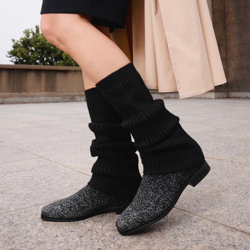 Slouchy Leg Warmers, Black, M | VIVAIA