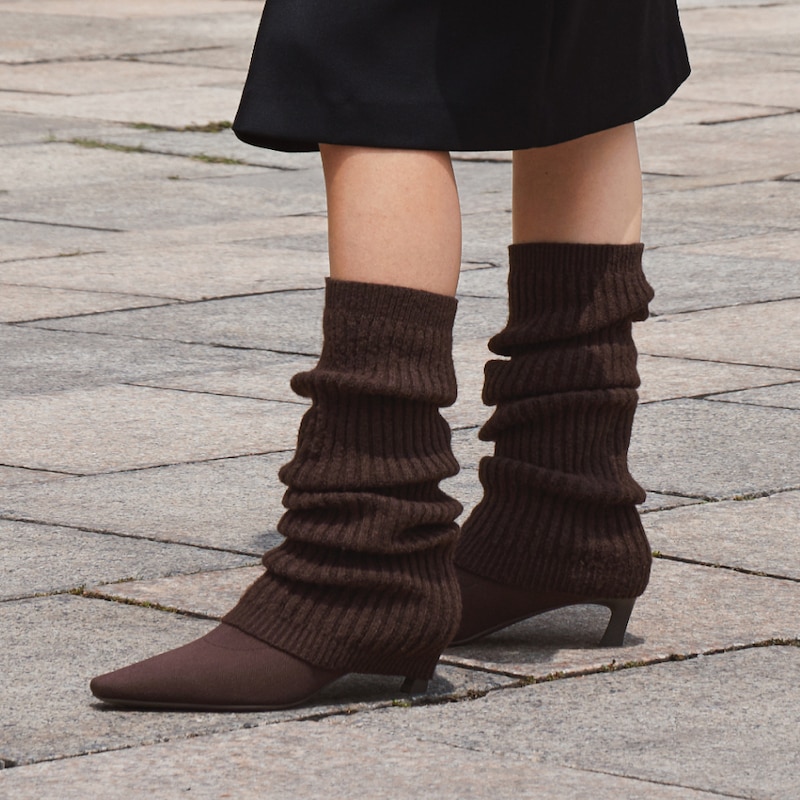 Slouchy Leg Warmers, DARK CHOCOLATE, M | VIVAIA