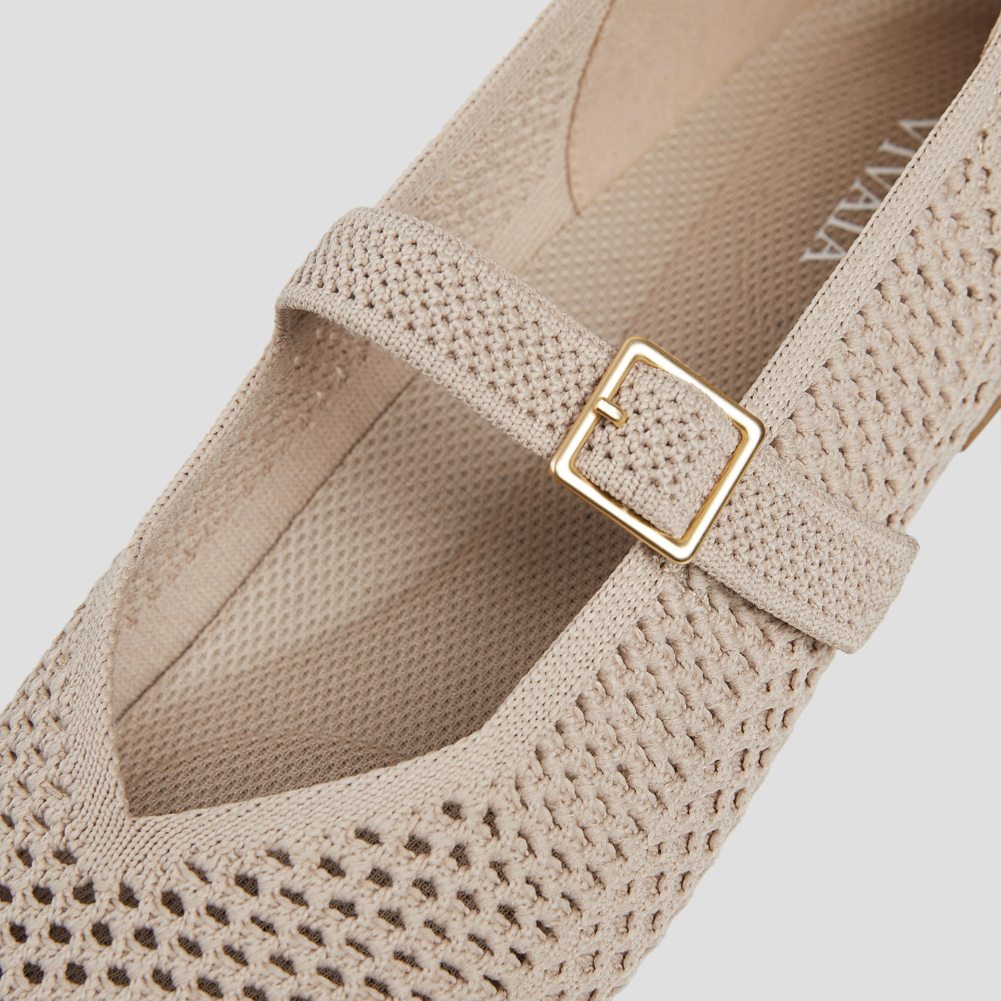 Square-Toe Mary-Jane (Margot Mary-Jane), ALMOND MESH, EU39 | VIVAIA