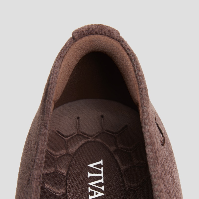 Round-Toe Velvet Penny Loafers (Luciana), DARK CHOCOLATE VELVET, EU35 | VIVAIA