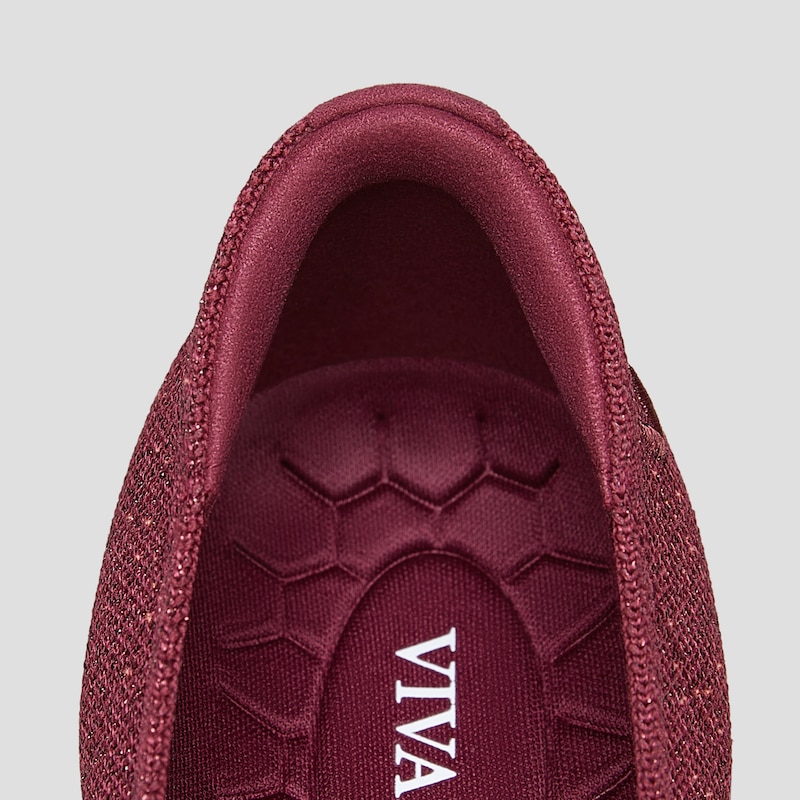 Square-Toe Stress Free Chunky Heels (Megan), BORDEAUX METALLIC, EU35 | VIVAIA