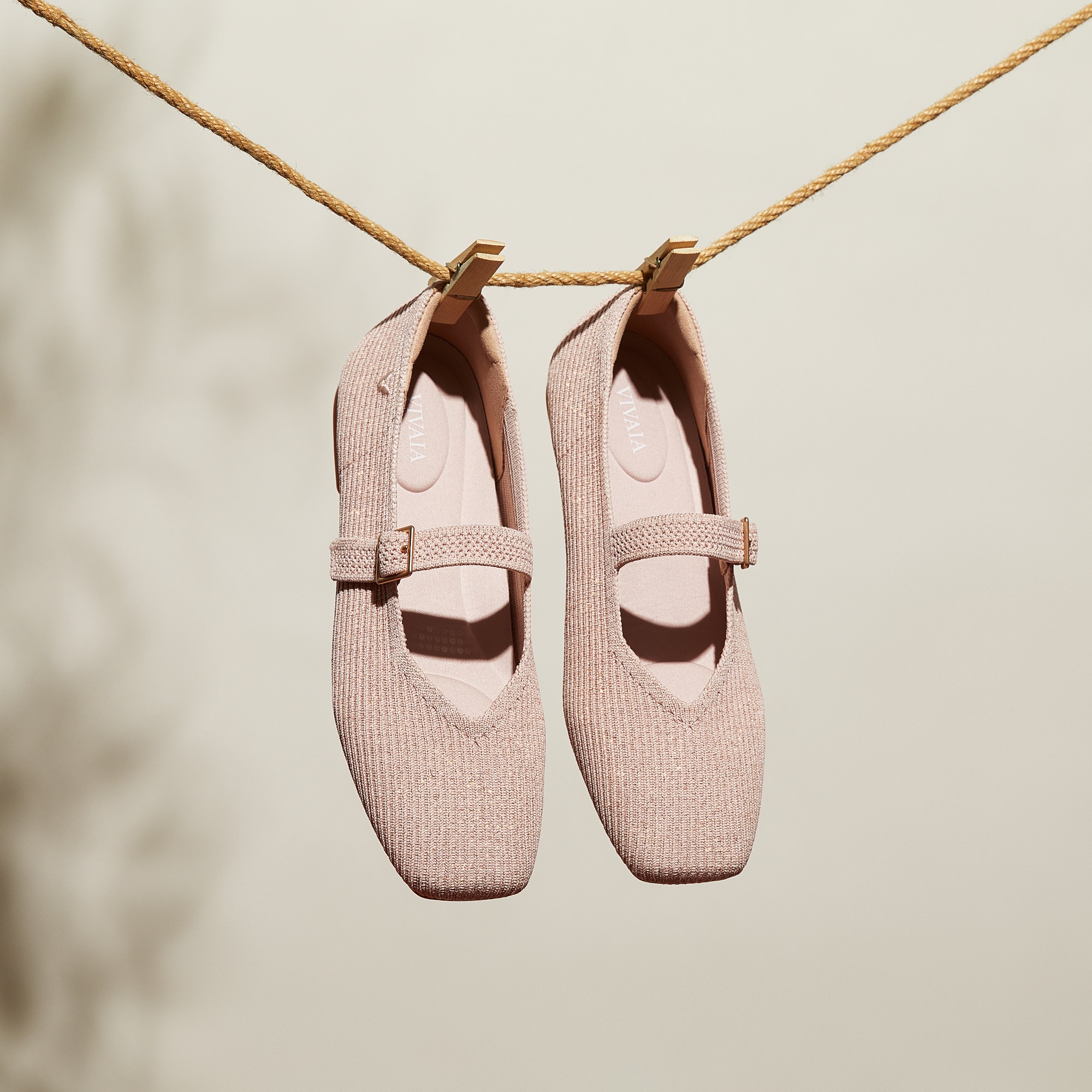 Square-Toe Mary-Jane (Margot Mary-Jane), Rose gold, EU40 | VIVAIA