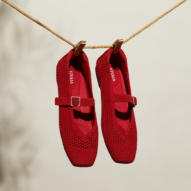Square-Toe Mary-Jane (Margot Mary-Jane), RUBY RED MESH, EU38 | VIVAIA