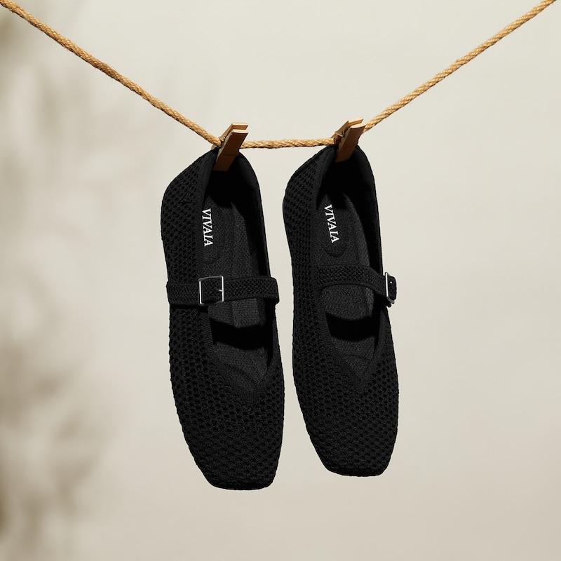 Square-Toe Mary-Jane (Margot Mary-Jane), BLACK MESH, EU39 | VIVAIA