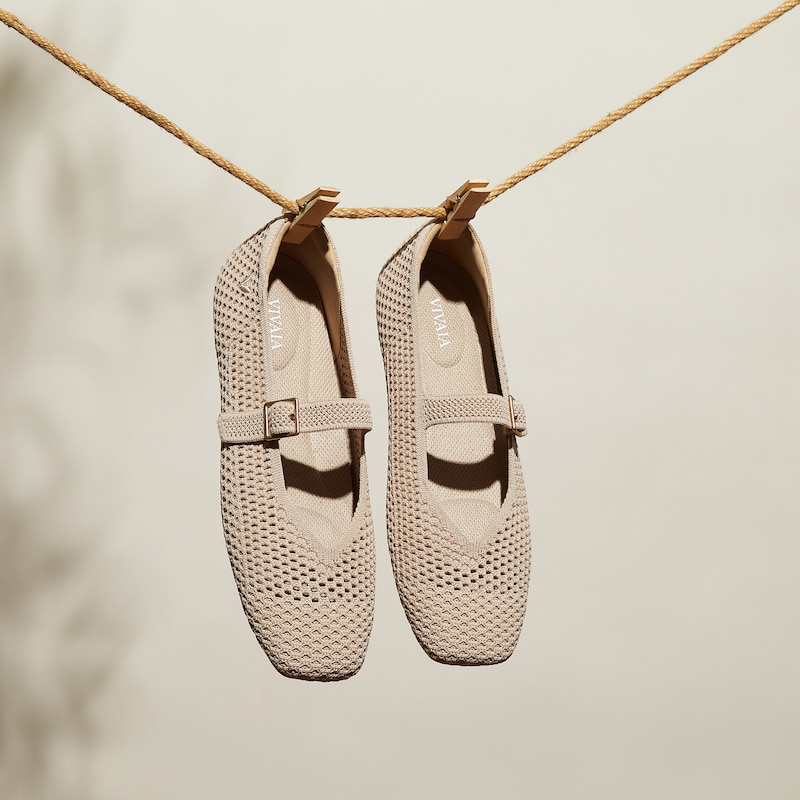Square-Toe Mary-Jane (Margot Mary-Jane), ALMOND MESH, EU39 | VIVAIA