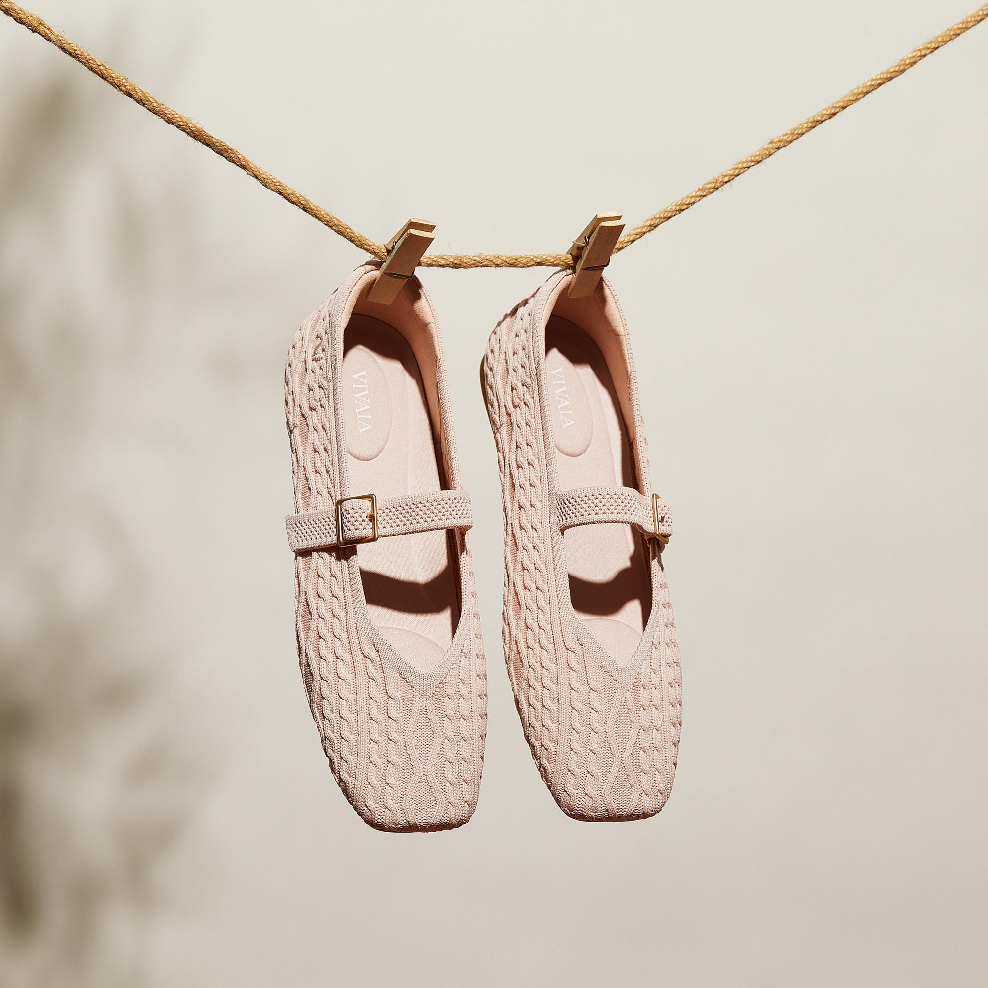 Square-Toe Mary Janes (Margot™ Mary Jane), BALLET BLUSH CABLE KNIT