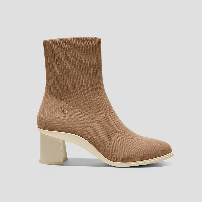 Almond-Toe Running Heel Boots (Amanda), Brown | VIVAIA