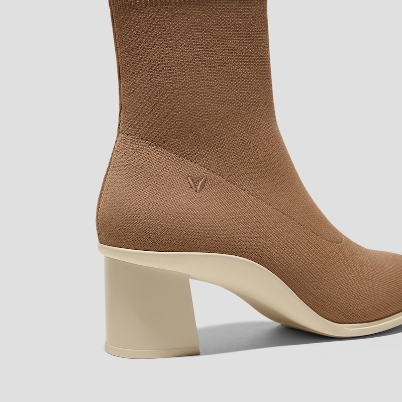 Almond-Toe Running Heel Boots (Amanda), Brown | VIVAIA