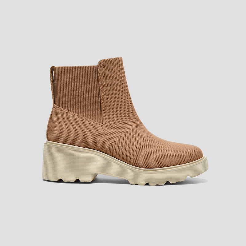 Round-Toe Chunky Platform Travel Boots (Everly), BROWN, EU39 | VIVAIA