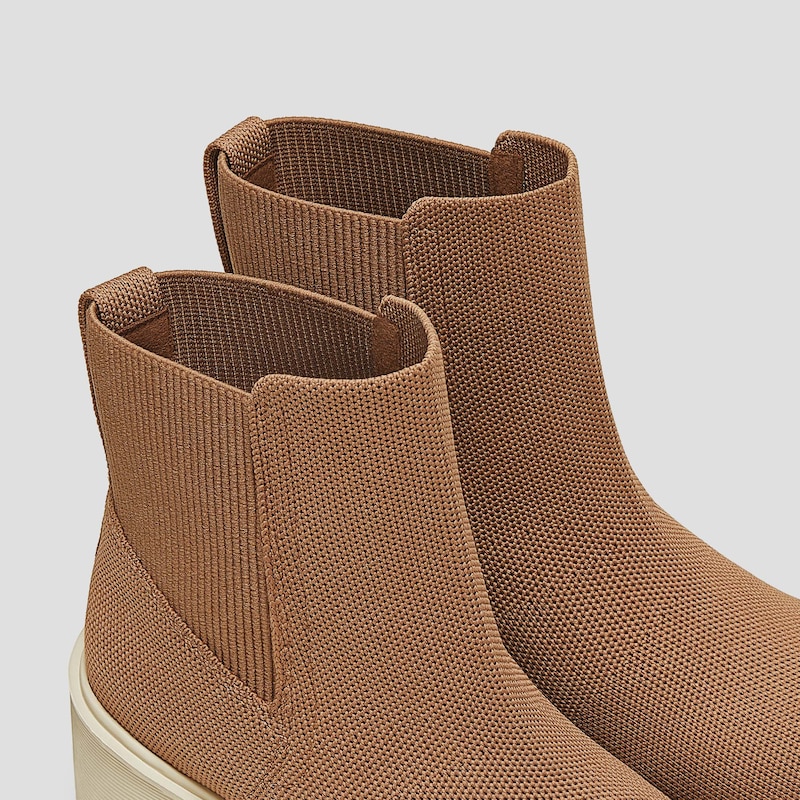 Round-Toe Chunky Platform Travel Boots (Everly), BROWN, EU39 | VIVAIA