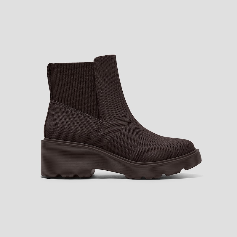 Round-Toe Chunky Platform Travel Boots (Everly), DARK CHOCOLATE, EU42 | VIVAIA