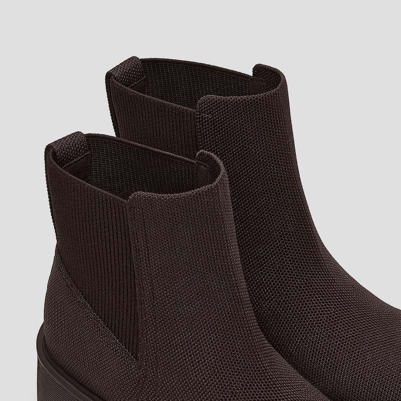 Round-Toe Chunky Platform Travel Boots (Everly), DARK CHOCOLATE, EU42 | VIVAIA