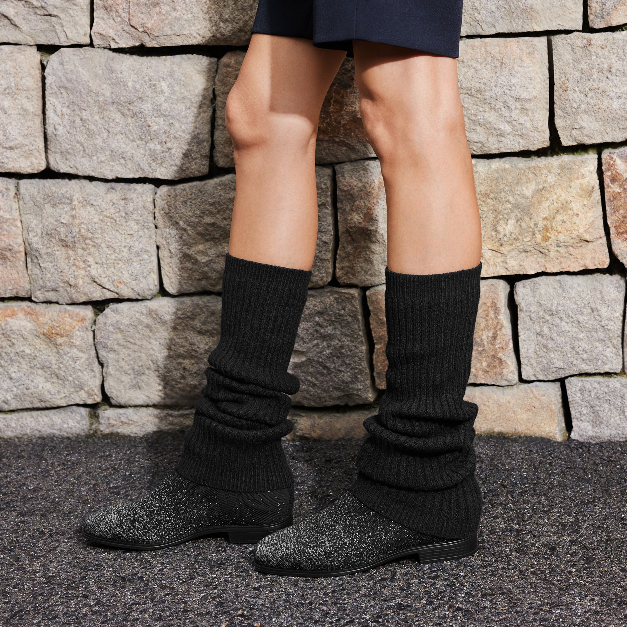 Square-Toe Slip-On Chelsea Boots (Ryan Slip-On), BLACK METALLIC