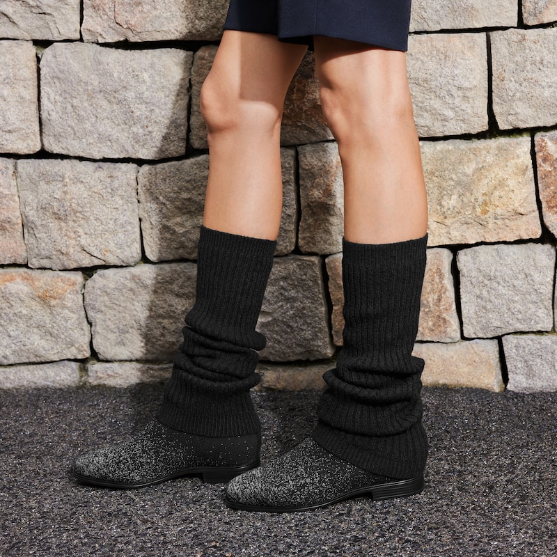 Slip-On Square-Toe Ankle Chelsea Boots (Ryan Slip-On), BLACK METALLIC, EU35 | VIVAIA
