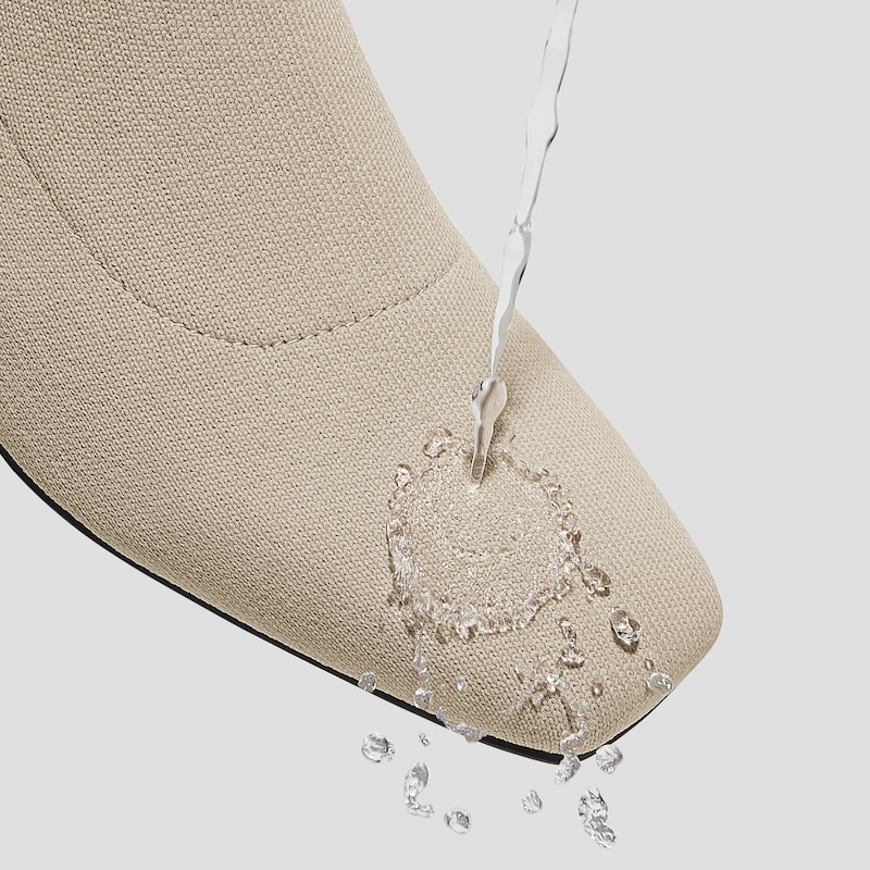 Square-Toe Water-Repellent Heeled Boots (Regina Pro), ALMOND BLACK, EU35 | VIVAIA