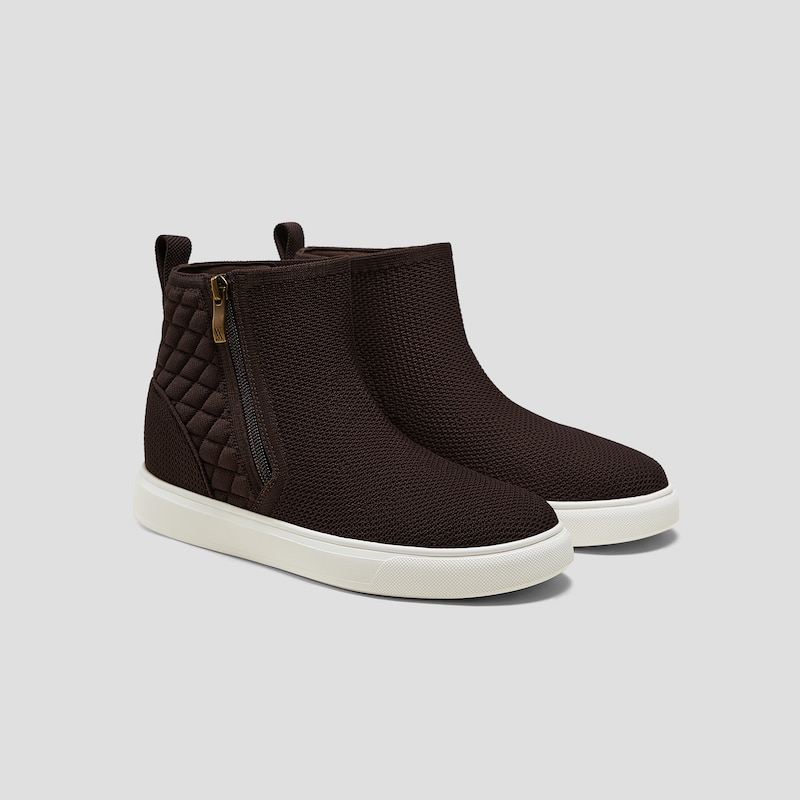 Round-Toe Hidden Wedge Sneakers (Casey), DARK CHOCOLATE, EU35 | VIVAIA