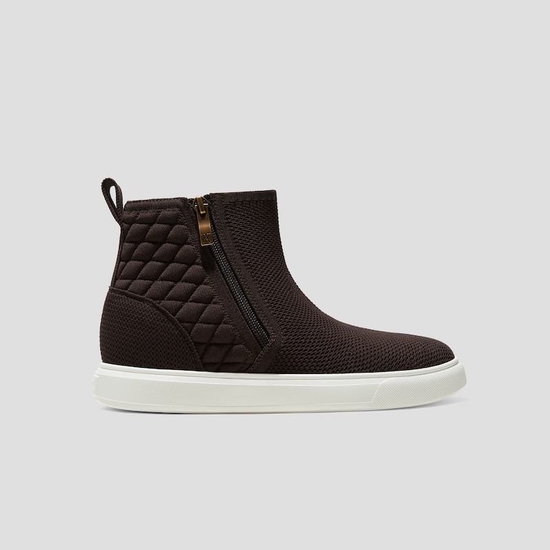 Round-Toe Hidden Wedge Sneakers (Casey), DARK CHOCOLATE, EU35 | VIVAIA