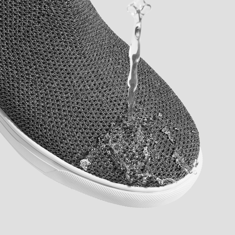 Round-Toe Hidden Wedge Sneakers (Casey), Rich Grey, EU35 | VIVAIA