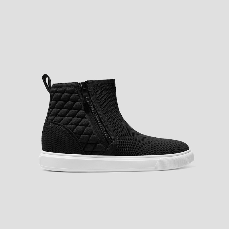 Round-Toe Hidden Wedge Sneakers (Casey), Black, EU35 | VIVAIA