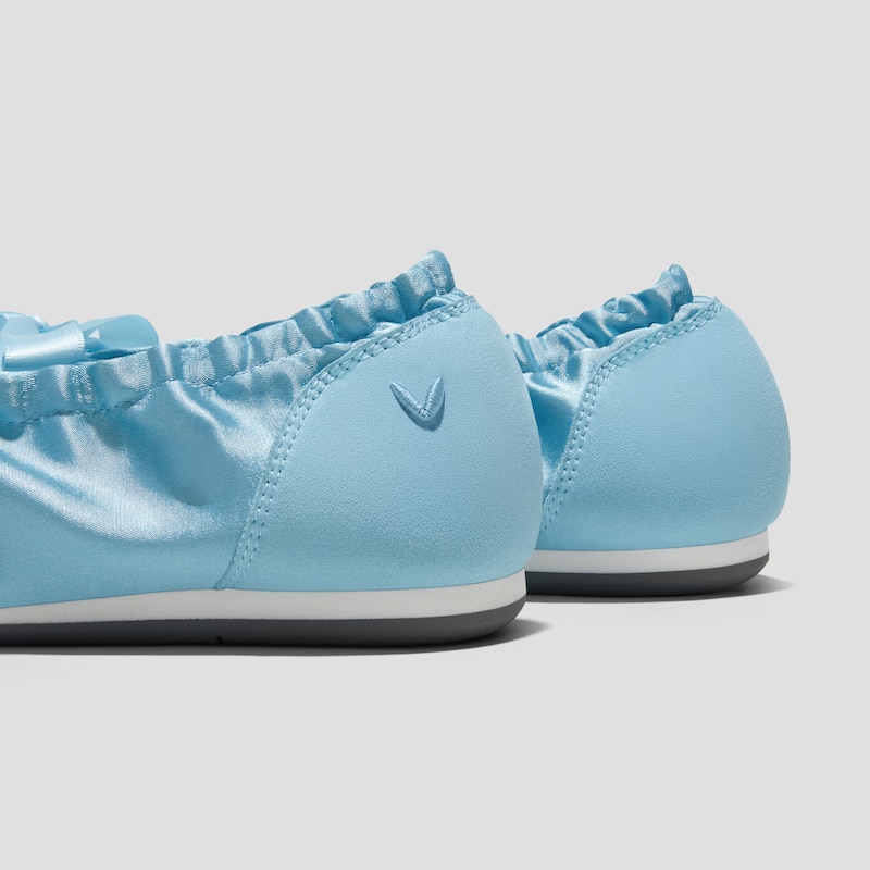 Round-Toe Satin Sneakerina (Yanka), DREAM BLUE | VIVAIA