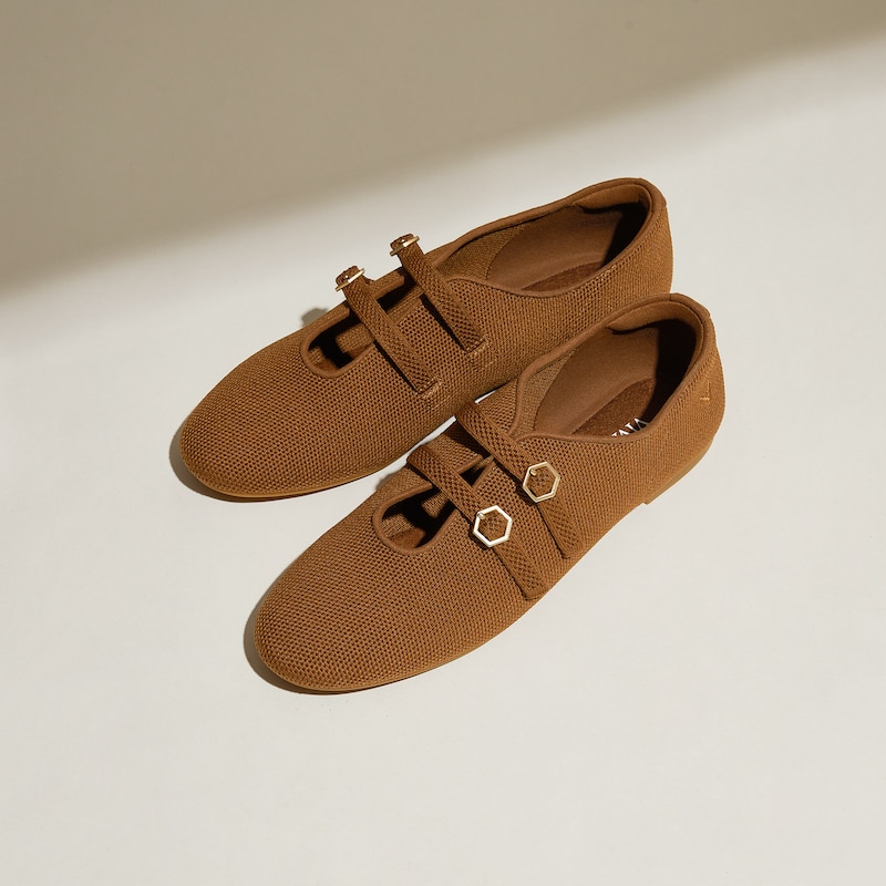 Twin-Strap Flats（Natalie）, CARAMEL, EU39.5 | VIVAIA