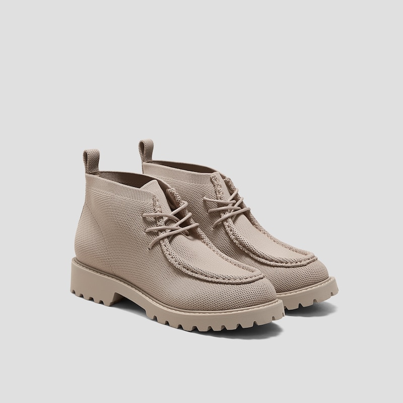 Round-Toe Lug Sole Ankle Boots (Francis), WARM TAUPE, EU39 | VIVAIA