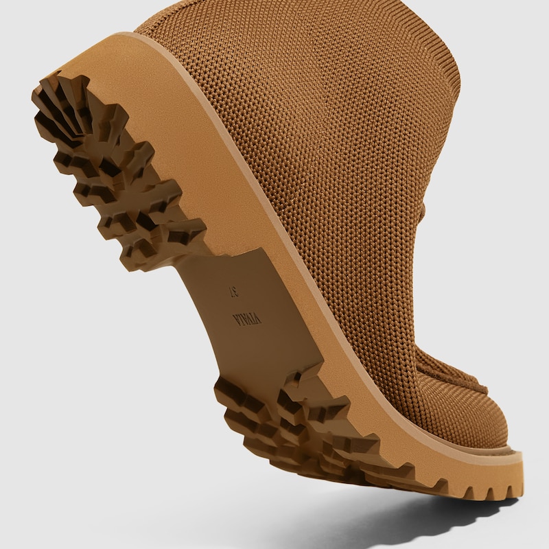 Round-Toe Lug Sole Ankle Boots (Francis), CARAMEL, EU39 | VIVAIA