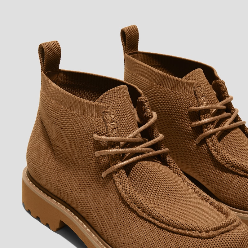 Round-Toe Lug Sole Ankle Boots (Francis), CARAMEL, EU39 | VIVAIA