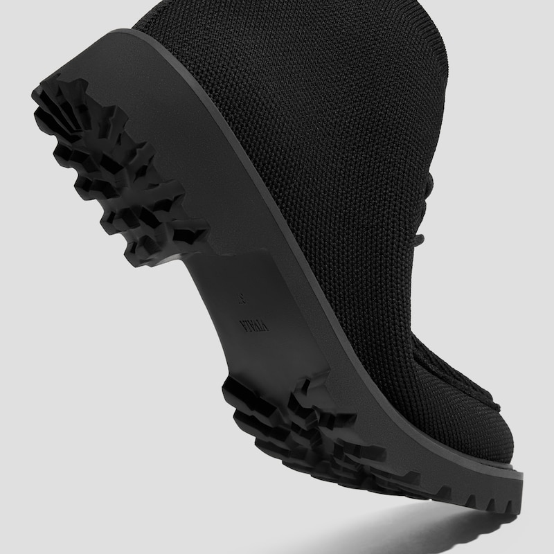 Round-Toe Lug Sole Ankle Boots (Francis), Black, EU38 | VIVAIA