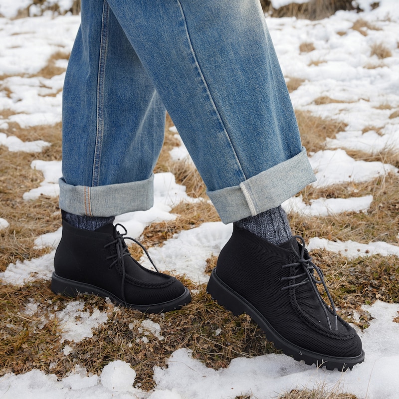 Round-Toe Lug Sole Ankle Boots (Francis), Black, EU38 | VIVAIA