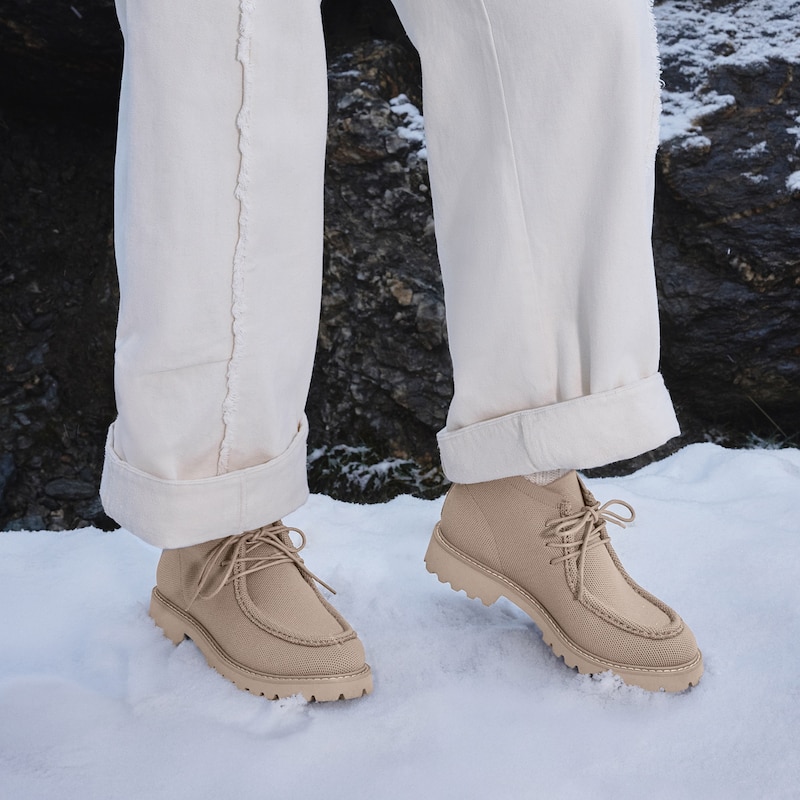 Round-Toe Lug Sole Ankle Boots (Francis), WARM TAUPE, EU39 | VIVAIA