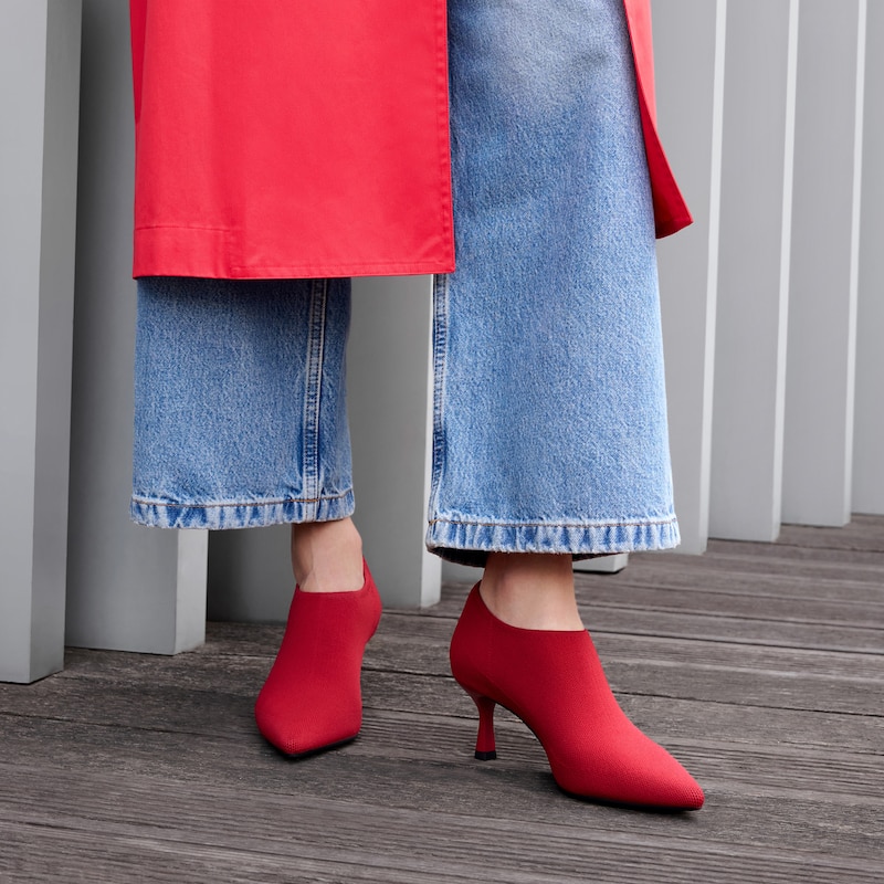 Pointed-Toe Mid Heels (Alana), RUBY  RED, EU35 | VIVAIA