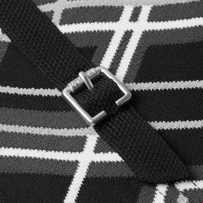 Knitted Sleeve Leg Warmers, BLACK WHITE LINED PLAID, EU35-36.5 | VIVAIA