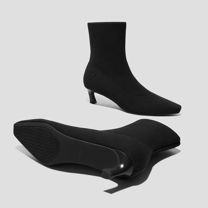 2-in-1 Detachable Mid Heel Boots (Rita), Black, EU35 | VIVAIA