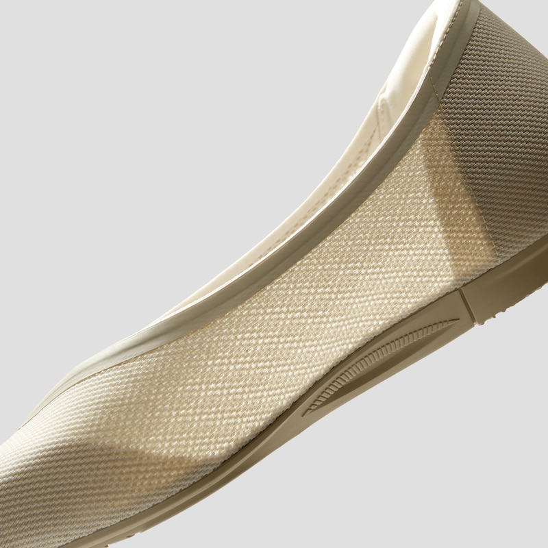 Pointed-Toe Dual-Cushion City Flats (Ecostitch™️ Flat Pro), Beige, EU37 | VIVAIA
