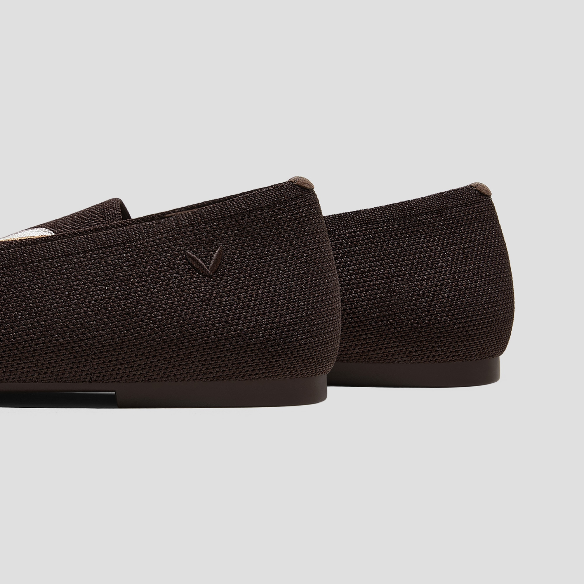 Round-Toe Embroidered Loafers (Audrey), DARK CHOCOLATE BROWN