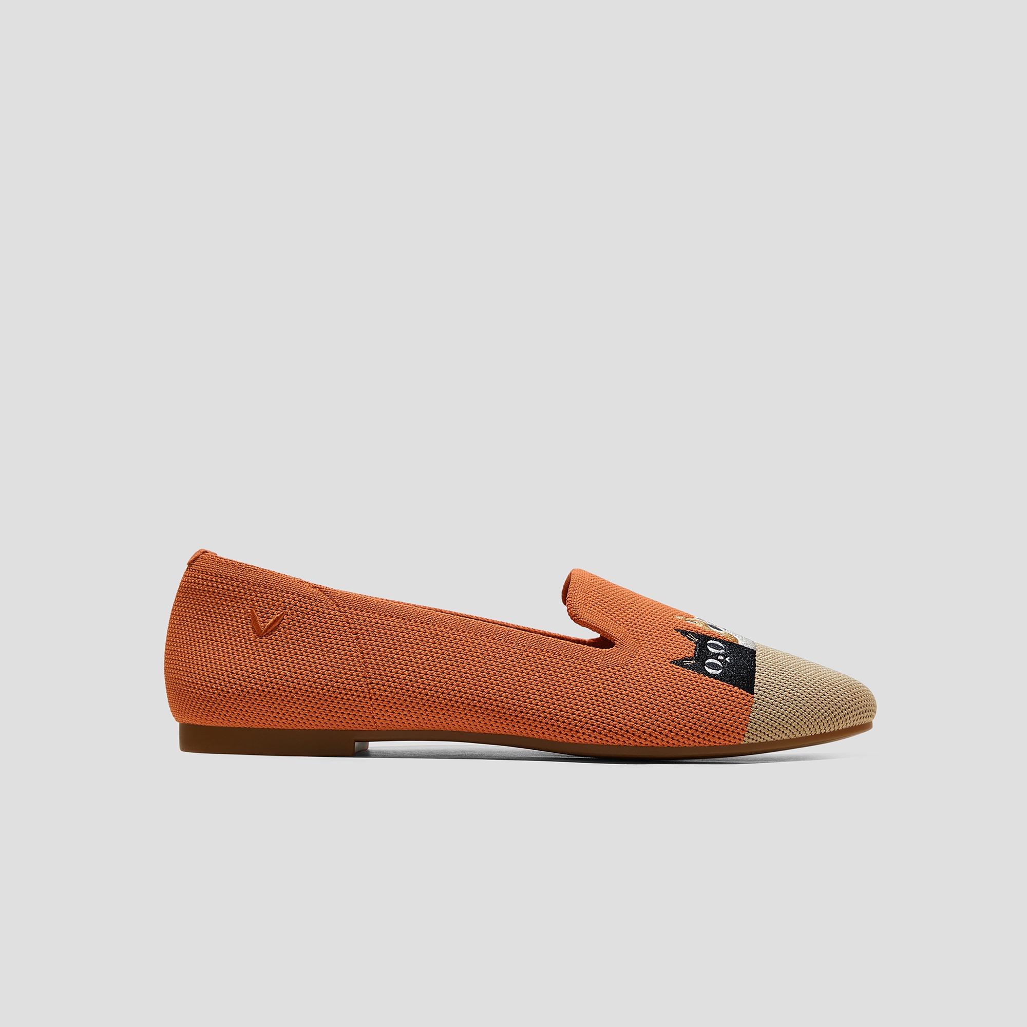 Round-Toe Embroidered Loafers (Audrey), APRICOT NUDE - RURAL CAT