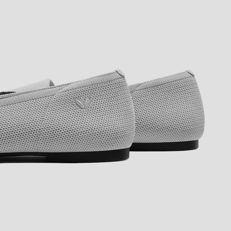 Round-Toe Embroidered Loafers (Audrey), OYSTER RICH GREY - MOO CAT, EU39 | VIVAIA