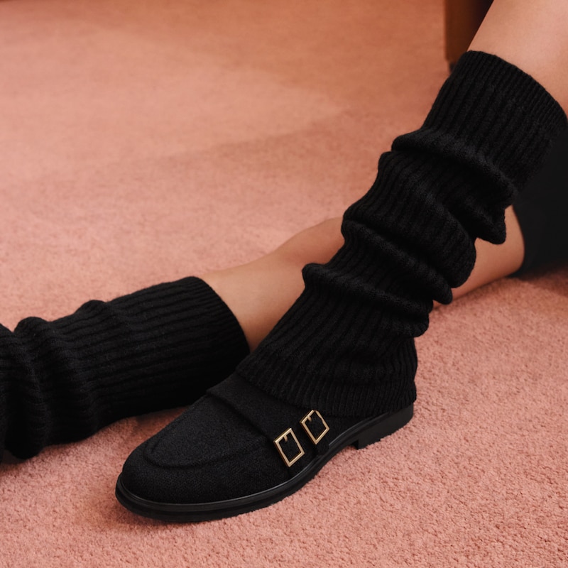 Round-Toe Velvet Penny Loafers (Luciana), BLACK VELVET, EU35 | VIVAIA