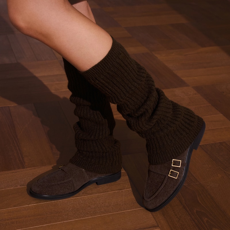 Round-Toe Velvet Penny Loafers (Luciana), DARK CHOCOLATE VELVET, EU35 | VIVAIA