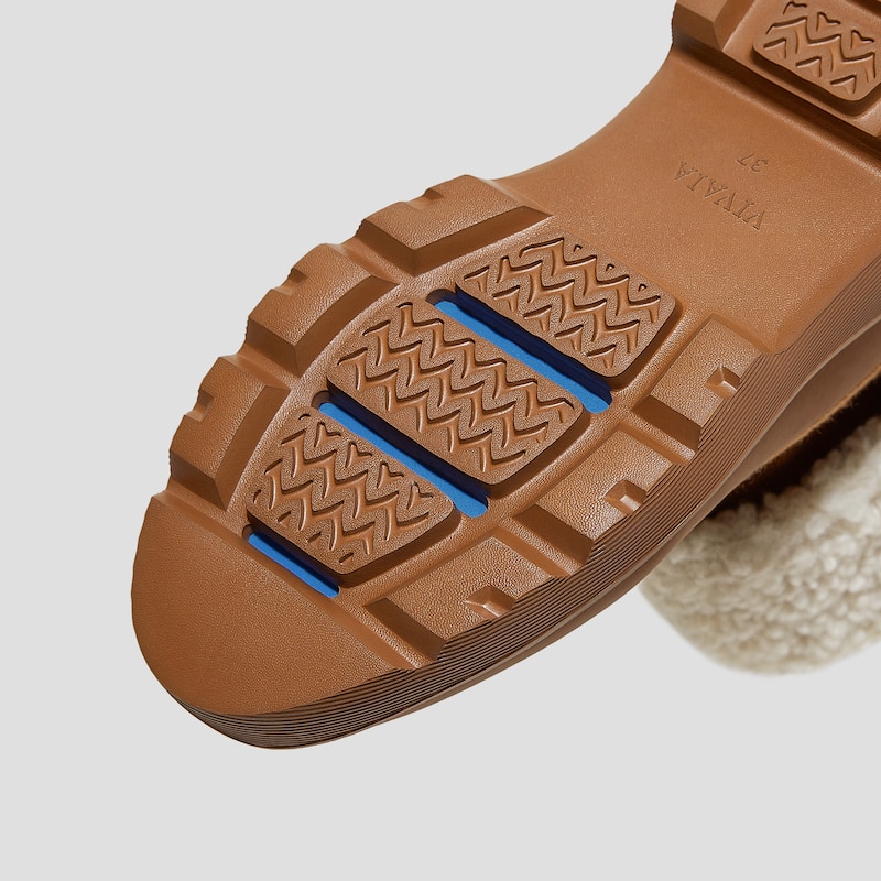 Faux Fur Platform Chunky Wedge Boots (Elaine), CARAMEL WOOL, EU35 | VIVAIA