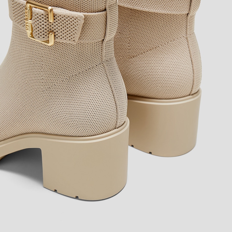 Square-Toe Water-Repellent Heeled Boots (Gisella), ALMOND, EU39 | VIVAIA